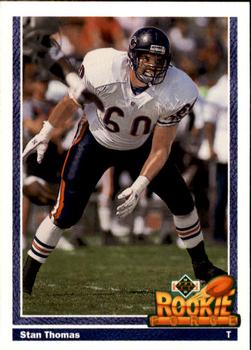 Stan Thomas Chicago Bears 1991 Upper Deck NFL Rookie Card - Rookie Force #631